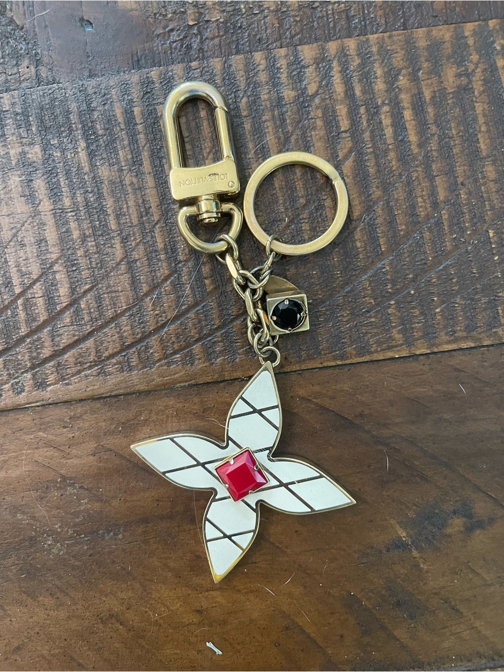 Louis Vuitton Malletage Flower Bag Charm